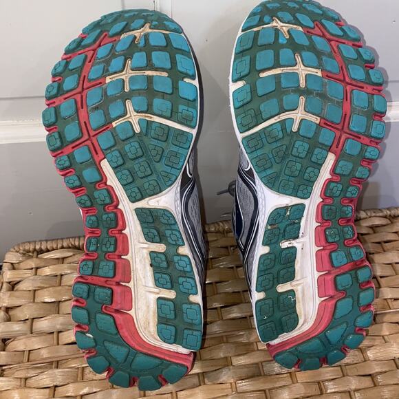 BROOKS Ghost 8 Women Sz 10 Running Shoes Sneaker Grey Silver Pink Lace Up Weight - Picture 5 of 11